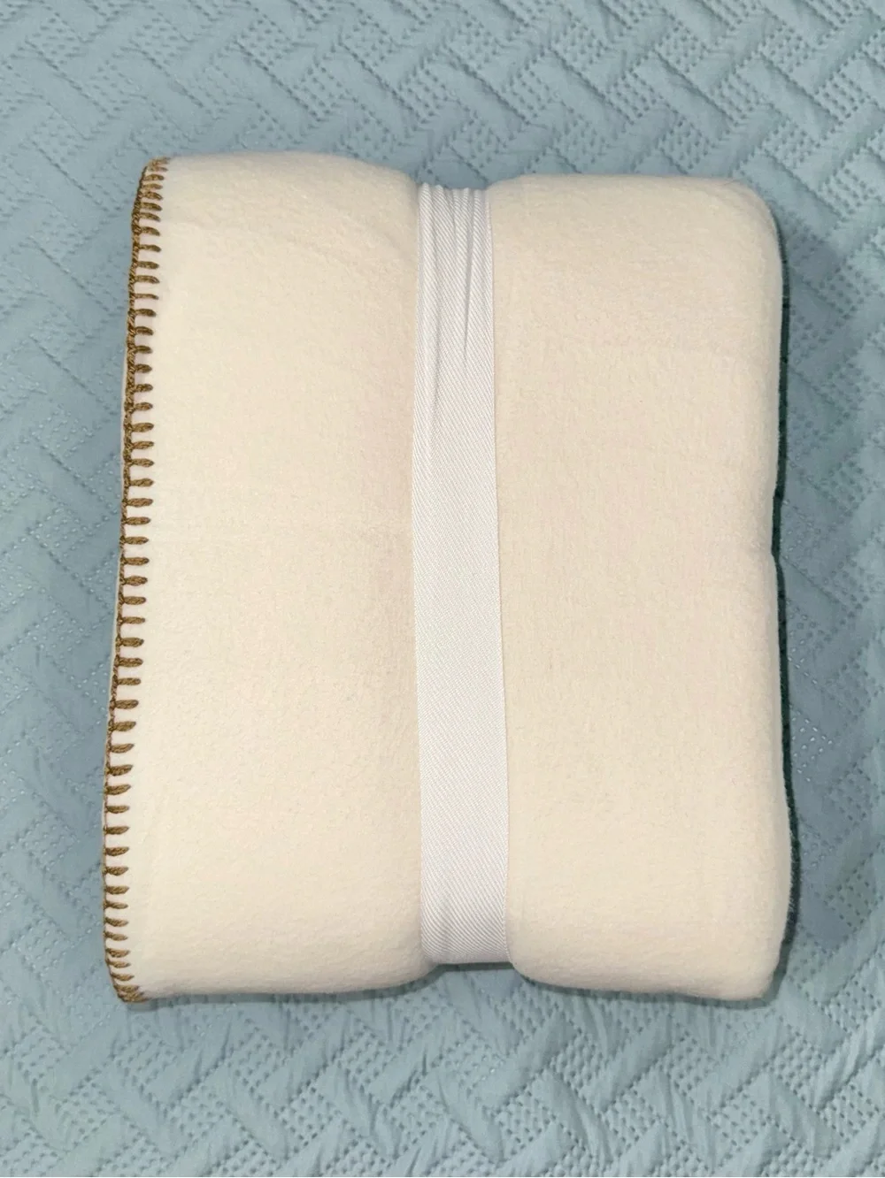 Mainstays King Size Fleece Blanket Supersoft Vanilla Dream Cream 90x102